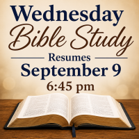 Wednesday Bible Study 