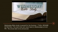 Wednesday Bible Study